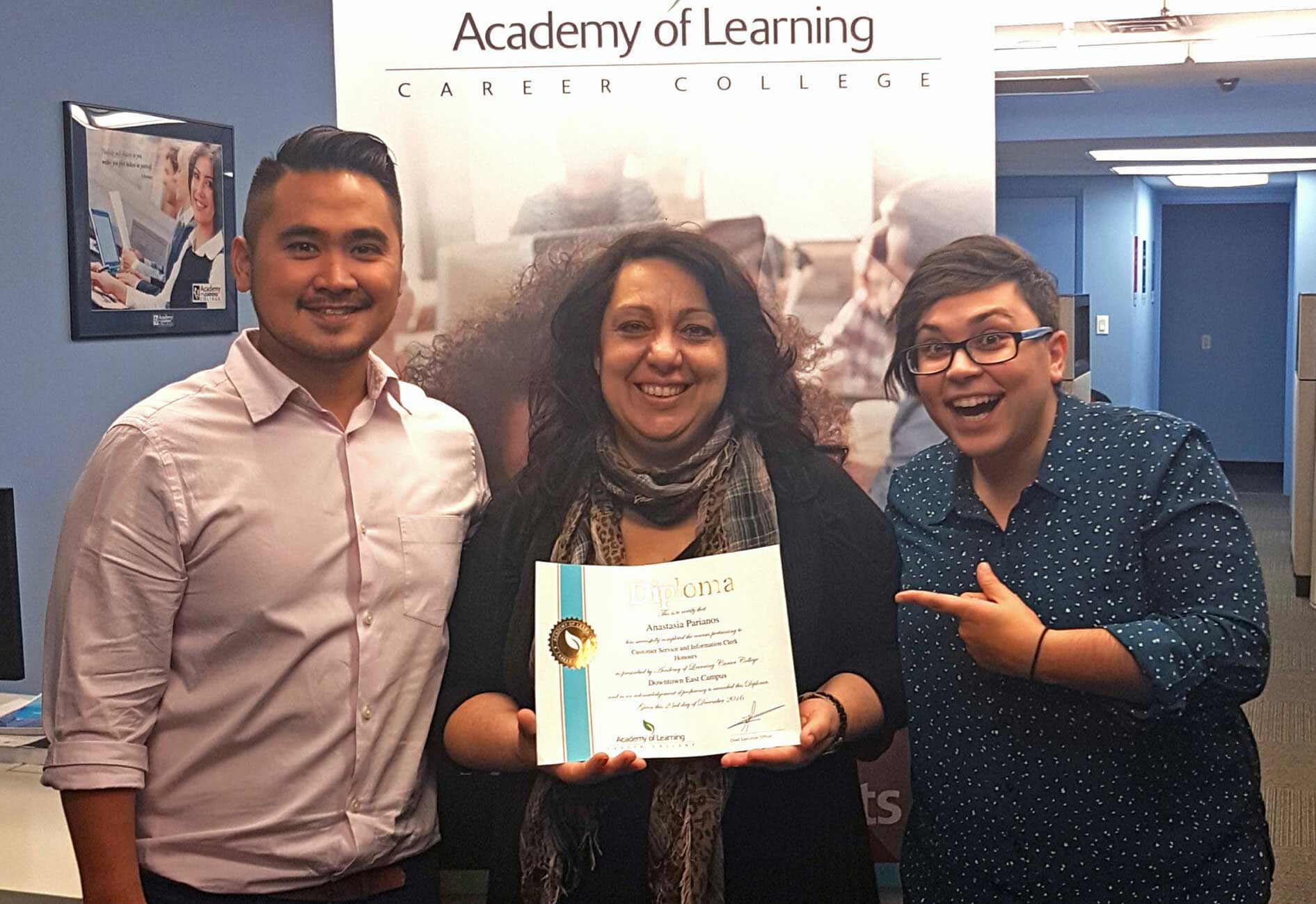 Success Story of Anastasia Parianos – recent AOLCC graduate