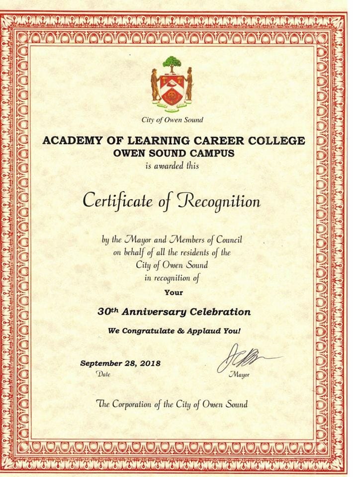 AOLCC Certificate AOLCC Certificate