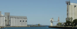 Owen Sound harbour grain silos