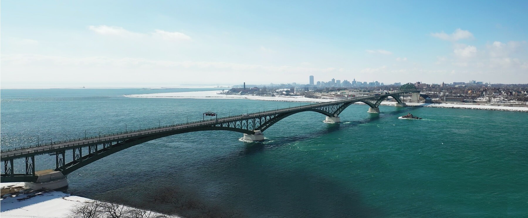 Peace Bridge connecting Fort Erie