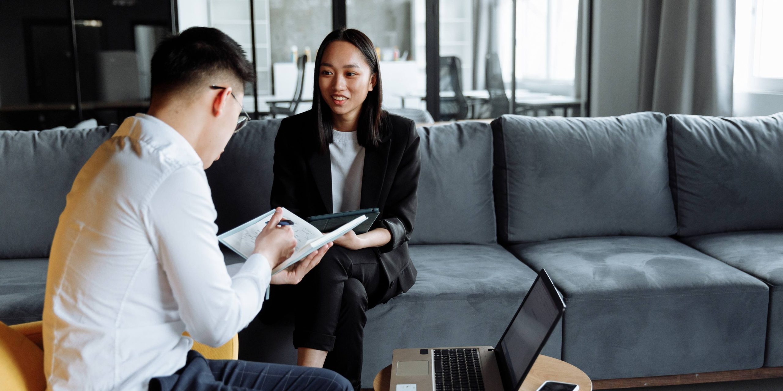 Two Individuals Engaged in Networking