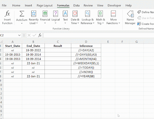 DAY function excel