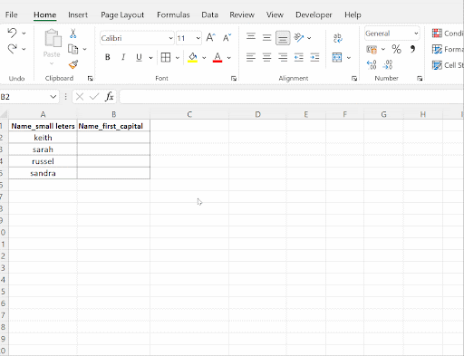 PROPER( function excel