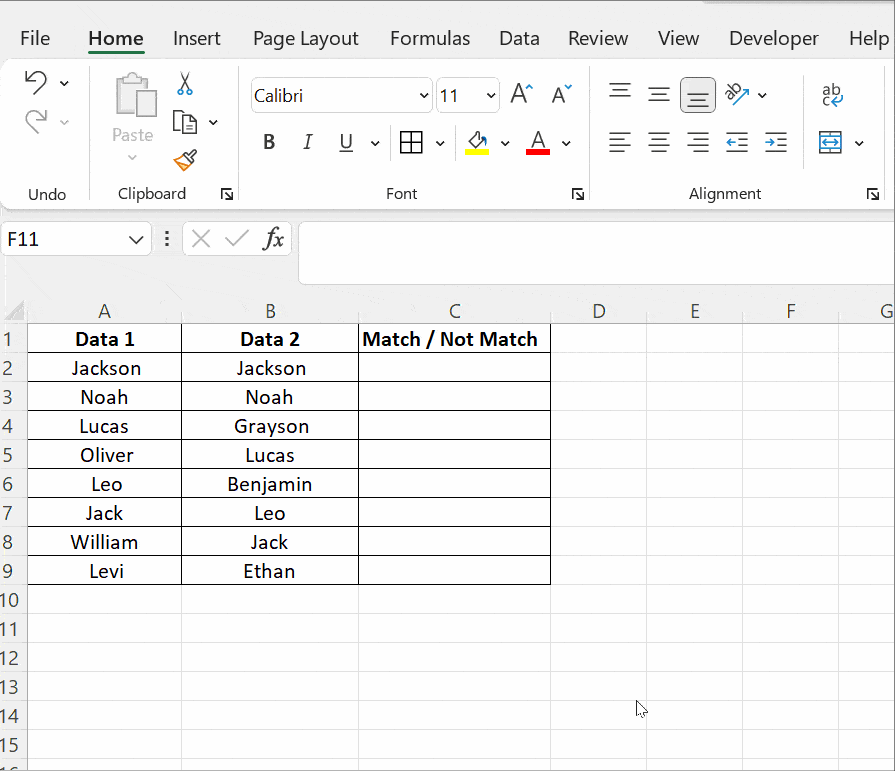 How to Compare Two Columns in Excel - Easy Guide | AOLCC